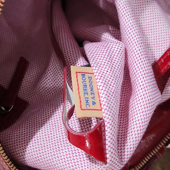 Dooney & Bourke red patent hobo bag - Picture 9 of 12